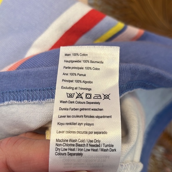 Joules Riviera Dress - Blue Multistripe - Size 2 - Picture 8 of 9